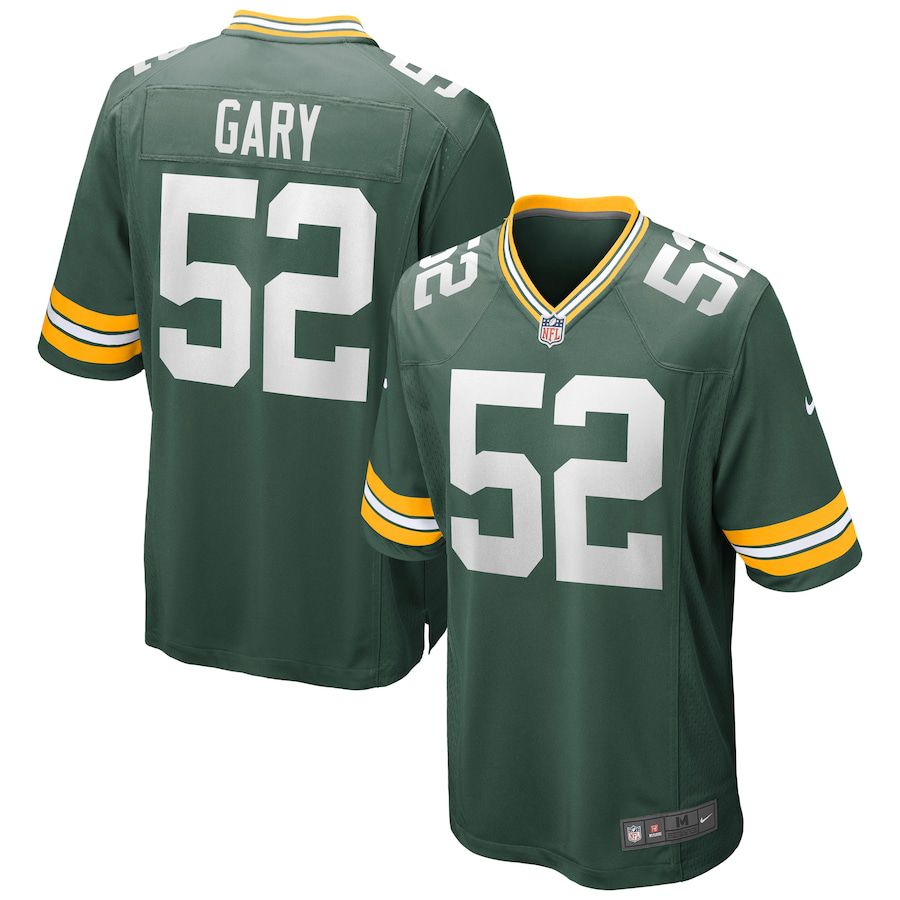 Men Green Bay Packers 52 Rashan Gary Nike Green Game NFL Jersey